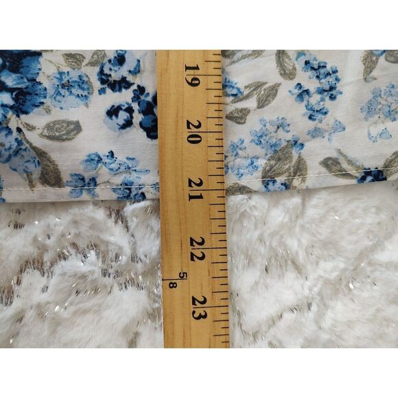 Jane and Delancey Blue Floral Peasant Top Ladies Woman XS Flared Sleeves - Picture 4 of 7